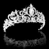 Zeabcar Headband Women's Wedding Bridal Princess Rhinestone Prom Hair Zeabcar Crown Veil Headband